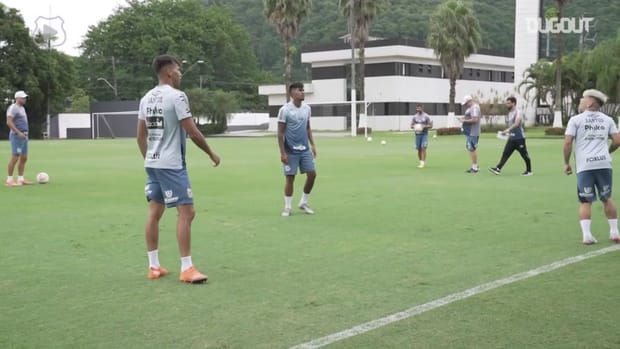 Santos last training session before Boca Juniors clash  